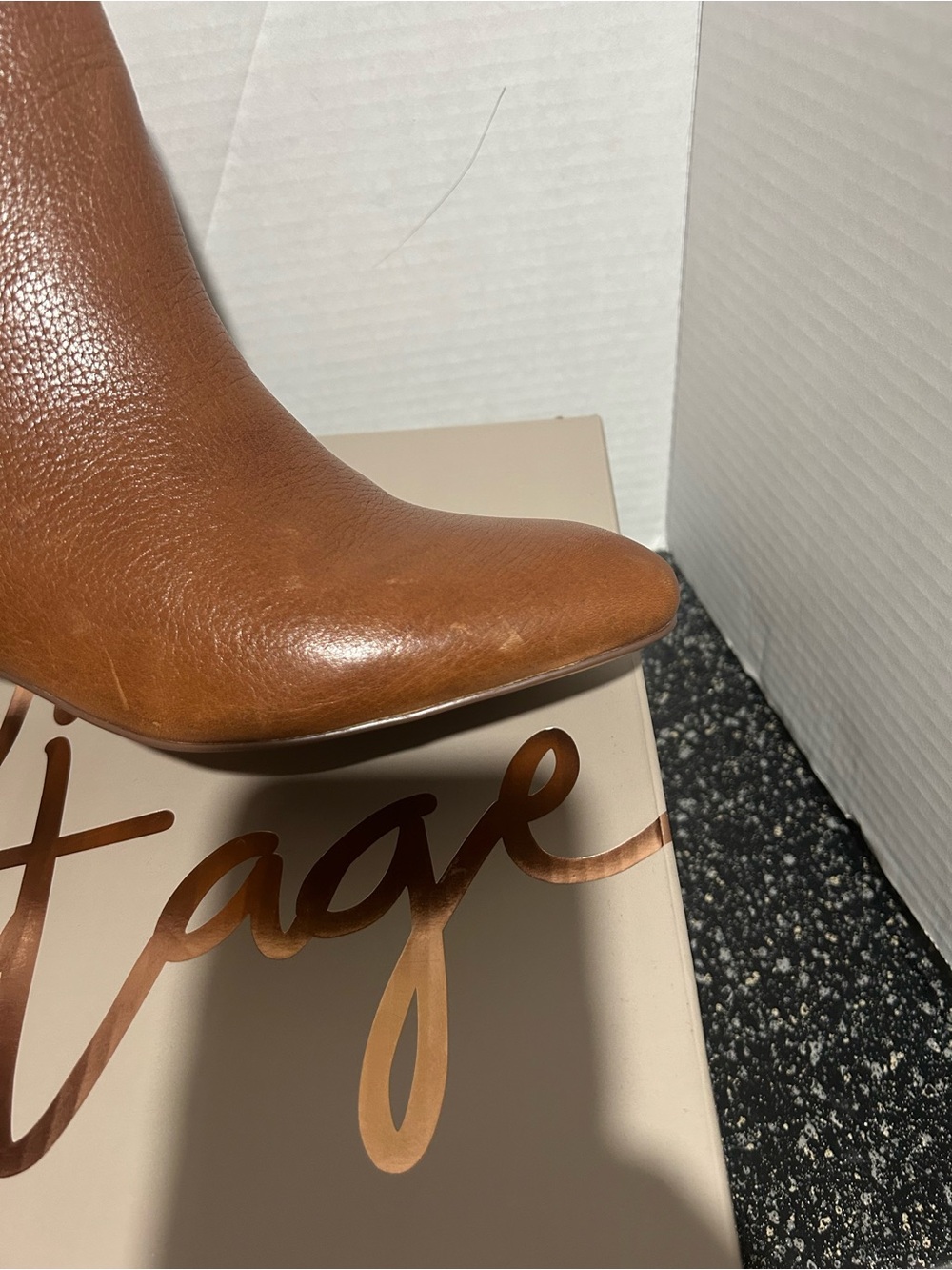 Crown Vintage Women's Cognac Pointed Toe Ankle Boot
